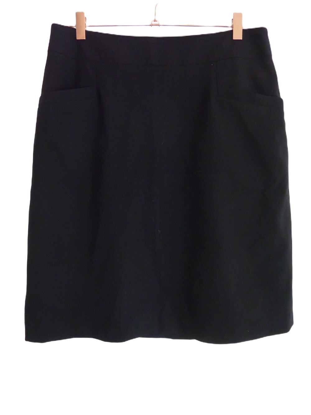 Banana Republic Black Knee Length Skirt 12 Wool Blend